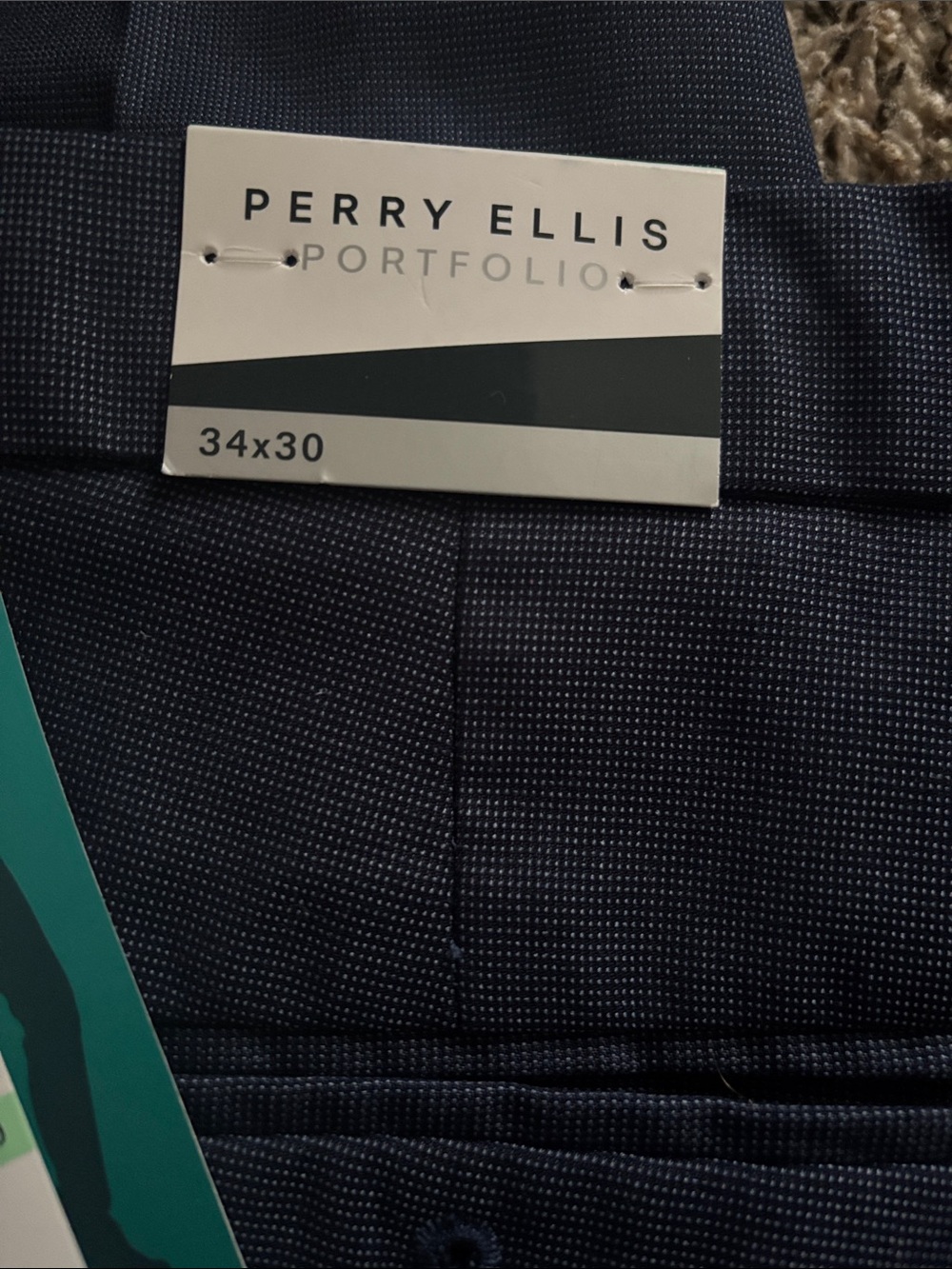 Perry Ellis Men’s Navy Dress Pants - Picture 6 of 6